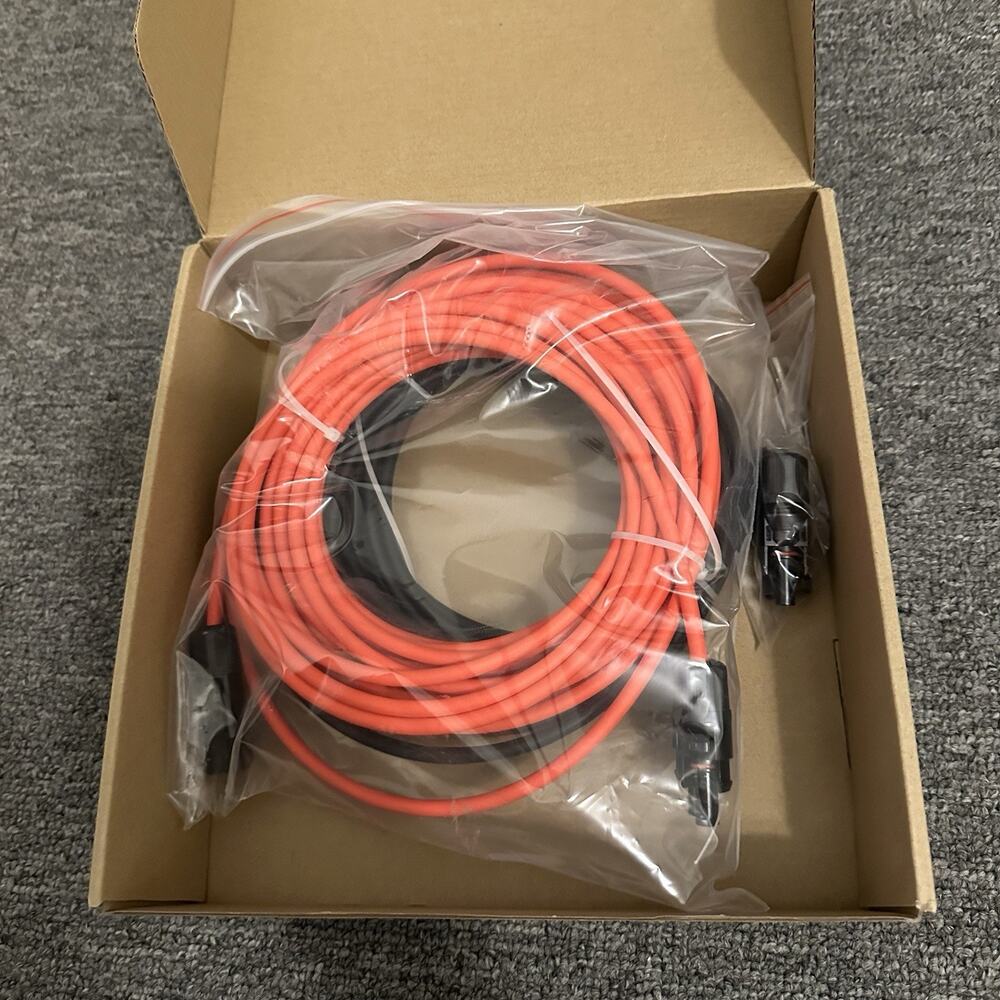 1 Pair 12 AWG Black + Red Wire Connector Solar Panel Extension Cable 30 Feet